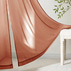 MIULEE 4 Panels Fall Burnt Orange Sheer Curtains 42 x 84 Inches | Light - Image 6