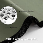 MIULEE 84 Inch Length Sage Green Blackout Bedroom Curtains Set of 4 | Thermal - Image 4