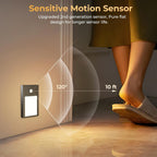 VST Motion Sensor Night Light, Rechargeable Battery Powered Led Light with Magnetic Suck Installation for Bedroom Hallway Stair Nursery Kids Room (2.68 inch 3000K 3Pack Black)