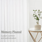 Pinch Pleated Sheer Curtains 120 Inches Long, Light Filtering Semi Sheer White - Image 5