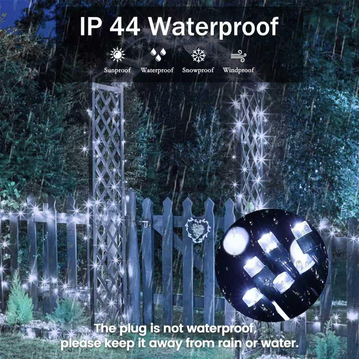 Upgraded Super Long 264FT 800 LED Christmas String Lights Outdoor & Indoor, Memory Function & Timer & 8 Modes, Green Wire Waterproof String Lights for Xmas Tree Holiday Party Garden Decor (Cool White)
