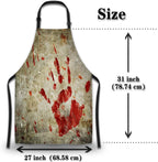 Baking Apron for Women Bloody Handprint Grungy Wall Kitchen Aprons for Men for Kitchen Cooking Restaurant BBQ Painting Crafting 27” (W) x 31” (H), Waterproof Apron