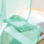 MIULEE Aqua Sheer Curtains 63 Inches Long 4 Panels 42 x 63 Inches | Light - Image 8