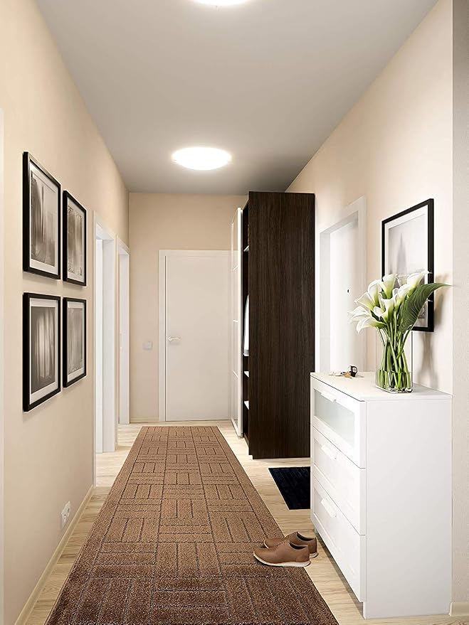 35 ft Extra Long Brown Hallway Kitchen Runner Rug Non-Slip Washable, Custom - Image 2