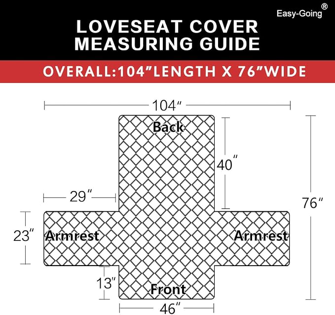 Easy-Going Reversible Couch Cover, 2 Cushion Sofa, Dark Blue/Light Blue | - Image 6