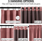 MIULEE Velvet Curtains 50W x 84L 2 Panels Dusty Rose Blackout Curtains | Luxury - Image 2