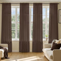 MIULEE Chocolate Sheer Curtains 90 Inches Long 4 Panels 42 x 90 Inches | Light by MIULEE