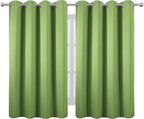 Blackout Curtains 52 x 45 inch/Light Green Curtains Set of 2 Panels/Thermal - Image 2