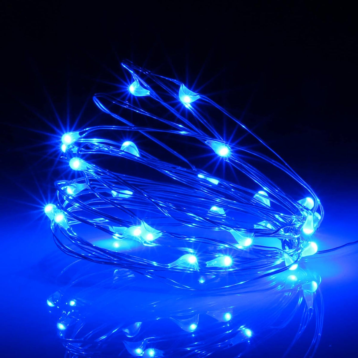 XINKAITE Waterproof LED Fairy String Lights - Starry DIY Decoration for Indoor & Outdoor Parties, Christmas, Holidays (10FT/3Meters, Blue)