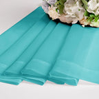 Chyhomenyc Turquoise Sheer Curtains 45 Inch Long 2 Panels, Light Filtering Rod - Image 4