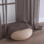 Chocolate Sheer Curtains 84 Inches Long 2 Panels Set, Light Filtering Sheer - Image 6