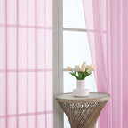 Light Pink Bedroom Curtains 96 Length - Image 3