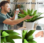 JUSTOYOU 28" Artificial Agave Plants Outdoor Large Fake Agave Plants Faux Succulents for Outdoor Indoor Home Front Porch Decor (2, Green)