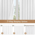 68 Inch Full Blackout Linen Curtains - Image 8