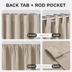 Joydeco Blackout Curtains 96 Inches Long, Thermal Insulated Black Out Curtains - Image 3