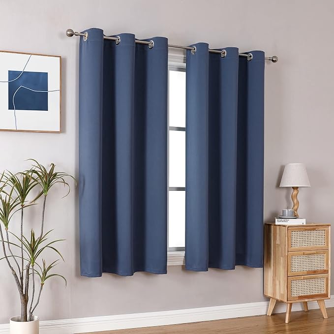 ChrisDowa Blackout Curtains for Bedroom and Living Room 45 Inches Long | 2 - Image 6