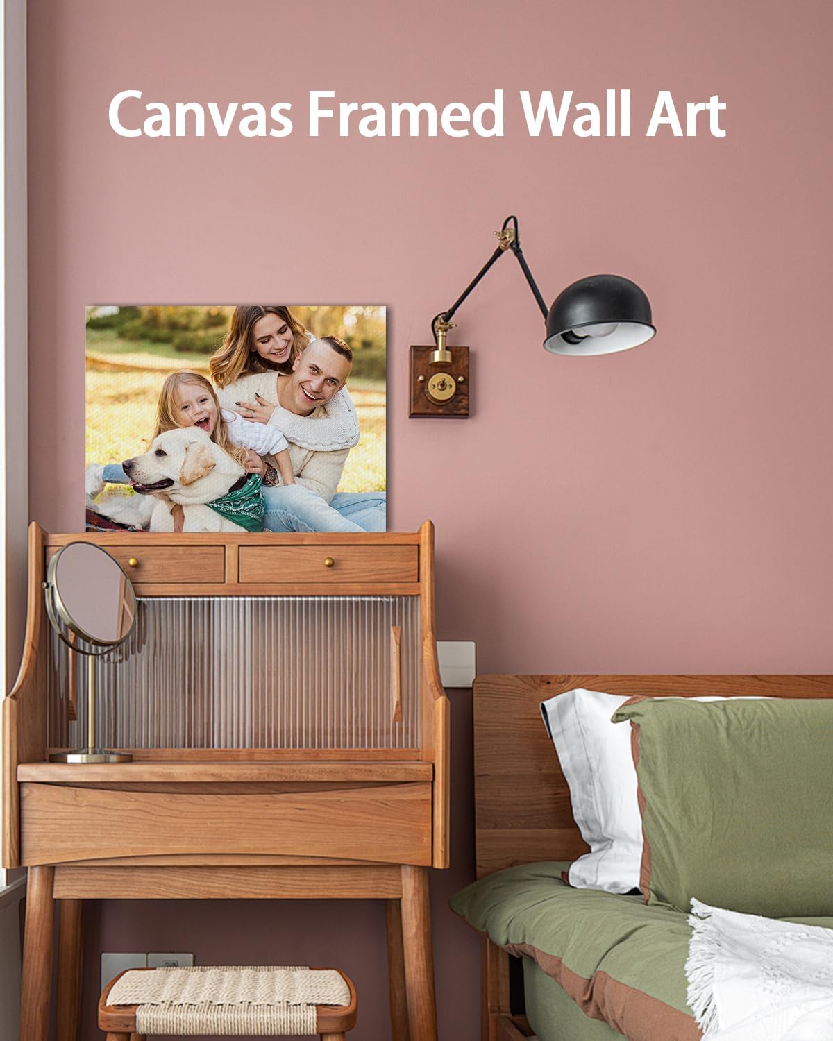 AbcCustomize Canvas Prints with Your Photos, Personalized Photo To Canvas Print for Bedroom, Living Room, Farmhouse Office Decor,Custom Canvas Wall Art for Gifts & Keepsakes, Ready to Hang