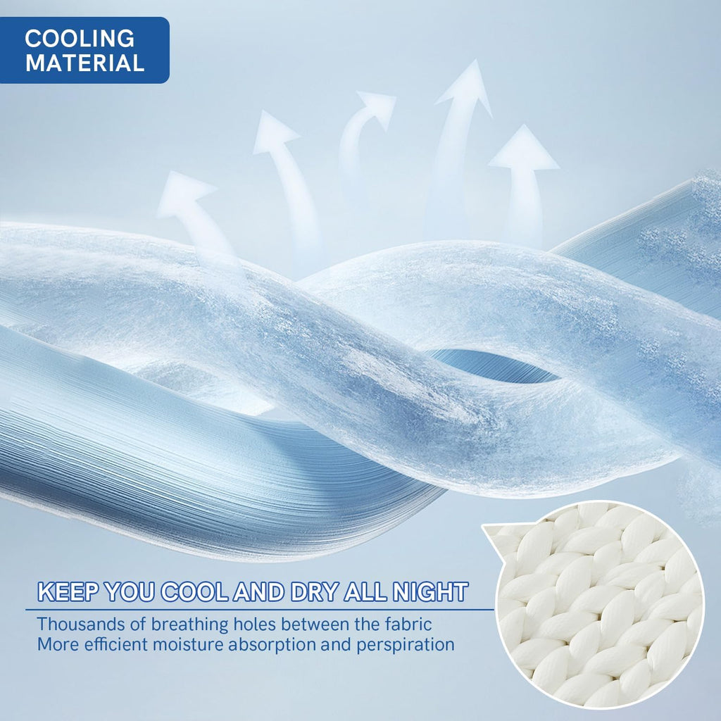 YnM Cooling Chunky Throw Blanket, Medium-Weight, Hand Knitted, Skin Friendly, Ventilated and Breathable, Machine Washable, Home Décor Piece for Couch, Sofa and Bed (White, 60x80 Inch)