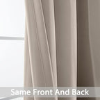 Yakamok Room Darkening Curtains 62x84 inch Length Natural-Living Room | 2 panels - Image 4