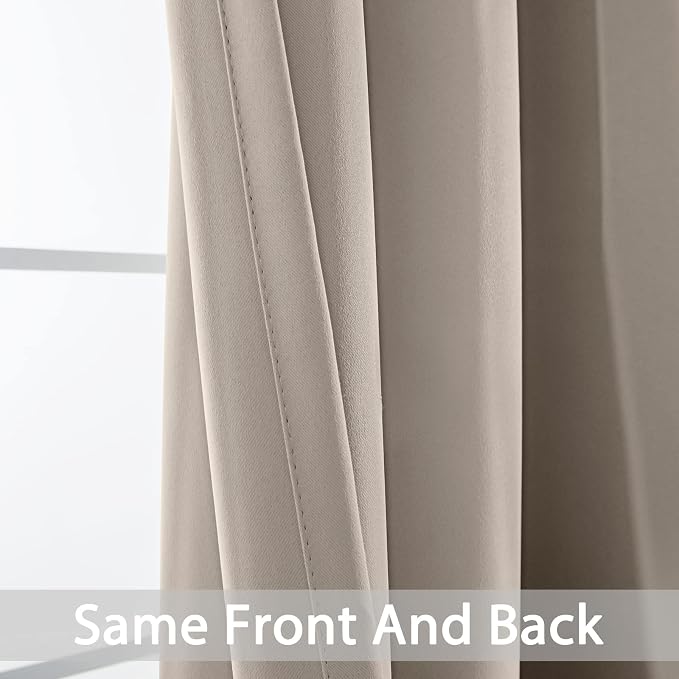 Yakamok Room Darkening Curtains 52x84 inch Length Natural-Living Room | 2 panels - Image 4