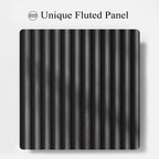 Fluted Buffet Cabinet with Storage, 120" Sideboard Buffet Storage Cabinet with 8 Doors & Adjustable Shelves, Coffee Bar Wood Credenza Cabinet for Kitchen, Dining Room, Living Room, Black(2PCS)