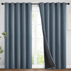 Yakamok Stone Blue 100% Blackout Curtains 84 Inches Long 62" Wide 2 Panel | by Yakamok