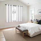 MIULEE Blackout Curtains for Bedroom 2 Panels 40 x 63 Inch Long Pure White | - Image 6