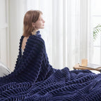 NEWCOSPLAY Fleece Ribbed Cozy Twin Blanket - Image 7