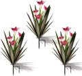 Homight Metal Agave Plant Outdoor Decoration Outdoor Garden Decoration Lily Mexican Yard Art Plant Garden Agave Lily Decorative Garden Gift (3 Big Red Lilies), HM-390-345