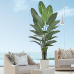 Artificial Bird of Paradise Plant 9ft Tall Fake Silk Banana Leaf Tropical Trees with 25 Leaves Faux Floor Plant for Home Decor Indoor, 106 Inch