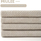 MIULEE Soft Decorative Chenille Pillow Covers Cream 20x20 Pack of 4 | Modern - Image 6