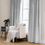 MIULEE Greyish White Velvet Blackout Curtains 52x108 inches 2 Panels | Luxury - Image 7