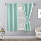 Short Blackout Curtains for Bedroom, 2 Panels, 42 x 45 Inch | Thermal Insulated - Image 8