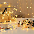 String Lights Indoor, 33Ft 80 LED Rose Flower Lights, 8 Modes Dimmable & Timeable Twinkle Lights, Festival Christmas Decorations for Bedroom Living Room, White, USB Plug, Remote
