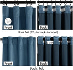 MIULEE Velvet Curtains 50W x 96L 2 Panels Stone Blue Blackout Curtains | Luxury - Image 3