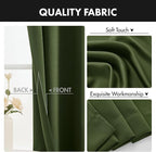 MIULEE Set of 4 Short Bedroom Blackout Curtains 54 Inch Long Oliver Green | - Image 8