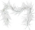 RECUTMS 2pcs Artificial Garland Faux Hanging Boston 6FT Fern Garlands Fake Greenery Ferns Plants for Halloween Thanksgiving Wedding Indoor Outdoor Party Wall Door Frame Fireplace Decor(White)