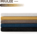 MIULEE Gold Chenille Couch Throw Pillow Covers, 18x18 | Set of 2, Soft - Image 6
