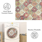 Lahome Moroccan Hallway Runner, 2x6 Kitchen Runner Rug Non Skid Washable | - Image 4