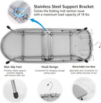 Metal Tabletop Ironing Board with Iron Rest, Portable Ironing Board Small with Heat Resistant Cotton Cover, Mini Iron Board for Small Space and Travel, 32 x 12 Inch (Black)