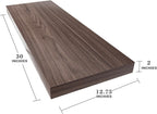 Large Floating Shelves for Wall Set of 2 Wooden Wall Shelves 30 in x 12.75 in x 2 in Room Decor Long Shelf with Invisible Wall Mount Bracket for Bedroom Kitchen Living Room Walnut