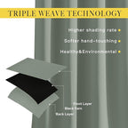 NICETOWN Blackout Curtains 72 inches Long 2 Panels Set - Image 3