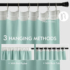 MIULEE Aqua Back Tab Blackout Curtains 52x84 Inch Length 2 Panels Set | Rod - Image 3