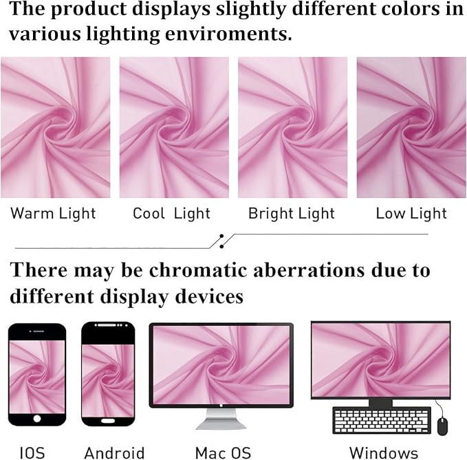 Light Pink Sheer Curtains 90 Inches Long 2 Panels Set, Dual Rod Pocket Living - Image 5
