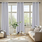 MIULEE Blackout Curtains for Bedroom 2 Panels 40x90 Inch Long Greyish White | - Image 6