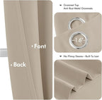 MIULEE Blackout Curtains for Bedroom 2 Panels 40 x 45 Inch Long Light Beige | - Image 4
