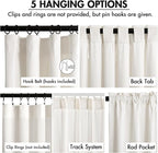 MIULEE Velvet Curtains 50W x 90L 2 Panels Ivory Blackout Curtains | Luxury - Image 2