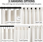 MIULEE Velvet Curtains 50W x 63L 2 Panels Ivory Blackout Curtains | Luxury - Image 2