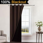 Yakamok Chocolate Brown Blackout Curtains 84 Inches Long 52" Wide, 1 Panel | - Image 2