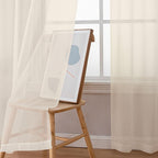 Simplebrand Cream Sheer Curtains 72 Inches Long 2 Panels - Image 7